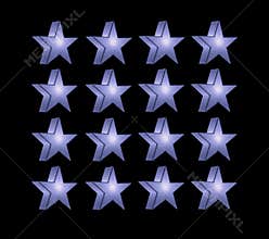 Blue five pointed star