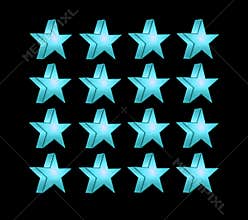 Turquoise five pointed star