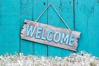 Holiday welcome sign