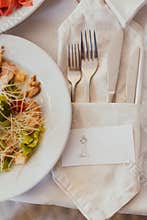Table setting for fine dining