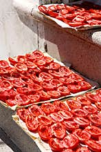 Drying tomatoes in Apulia