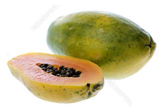 Papayas Isolated