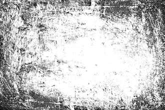 Grunge Background, Old Frame Black White Texture, Dirty Paper