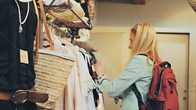 Woman Shopping for Clothing