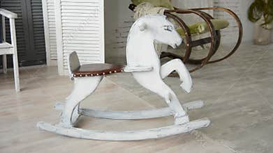 Old wooden rocking horse