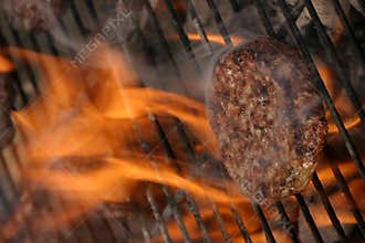 Flaming burger