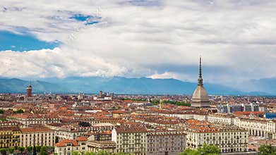 Timelapse video Torino (Turin, Italy) skyline