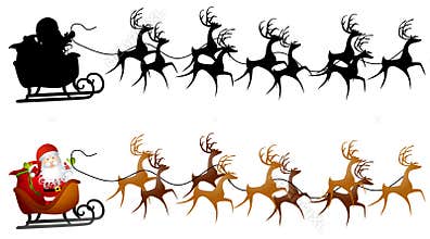 Santa Sleigh Clip Art