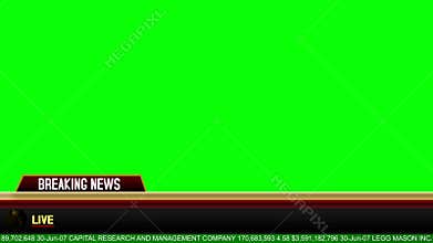 Breaking News Lower Third on a Green Screen Background