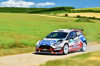 Hustopece, Czech Republic June 18, 2016. Rally car.