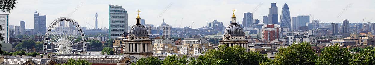 London skyline from Greenwich
