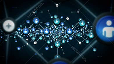 Networks Of People Blue