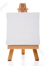 Single white painting canvas
