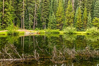 Majestic mountain lake in Manning Park, British Columbia, Canada.