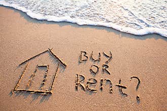 Real estate concept, buy vs rent