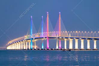 Night View of 2nd Penang Bridge, George Town Penang