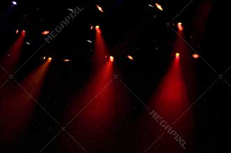 Theater spot lights on stage