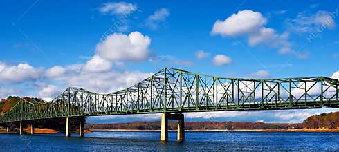 Metal bridge in the Fall