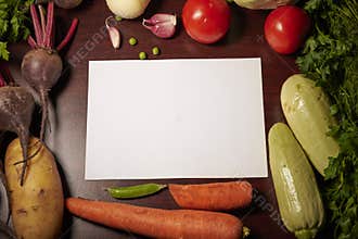 Vegetables and blank