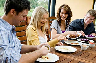 Friends Having Dinner