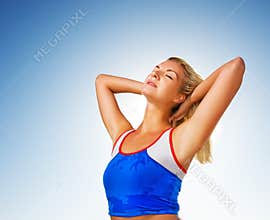 Fitness trainer close-up portrait