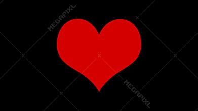 Animated Beating and Broken Red Heart