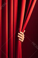opening the red curtain