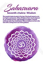 The Crown Chakra vector illustration.
