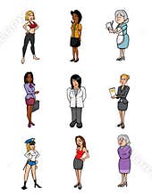 Women cartoons collection