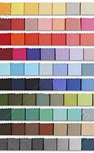 Colour samples palette of fabric