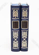 Isolated blue books