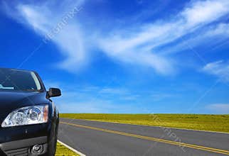 Car on the road