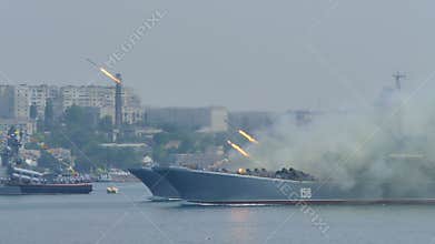 Missile attack Russian military landing craft