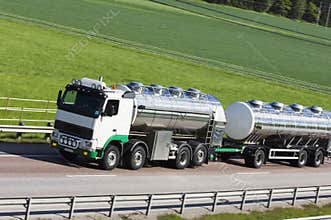 Oil-tanker-truck on the move