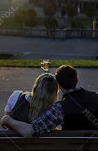 Bavarian Couple with Beer
