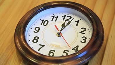 Time lapse Time flies. Time runs fast on the wall clock. video symbolizing fast flies of time.