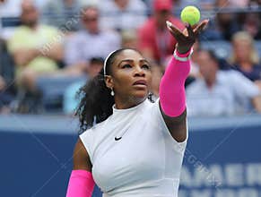 Grand Slam champion Serena Williams of United States in action during her round four match at US Open 2016