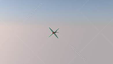 Arrow flying spinning
