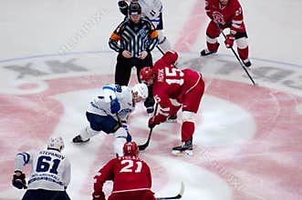 R. Horak (15) and E. Kovyrshin (88) on faceoff