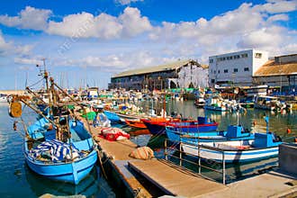 Lots of boats in picturesque port of Tel Aviv