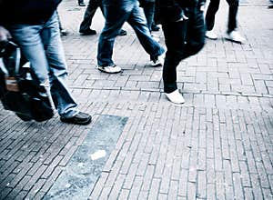 People walking