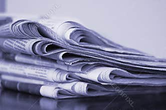 Newspaper stack