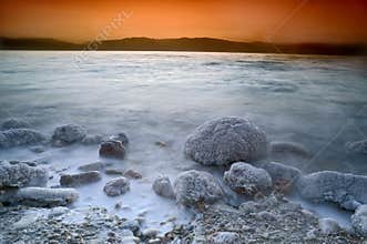 Sunrise over the dead sea