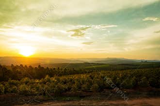 Sunset Over Valley in Mpumalanga South Africa