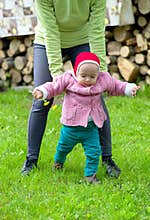 Baby learning to walk