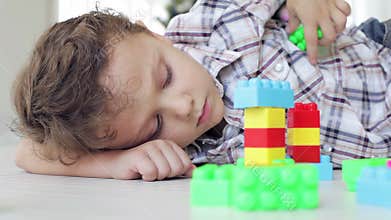 Portrait of sad little boy