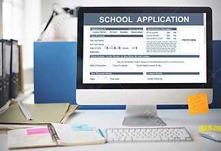 School Application Form Academic Concept