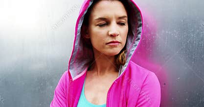 Dancer standing outside dance studio