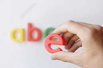 Letter fridge magnets