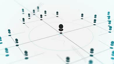 Linking entities. Network technology, web data networking information, social media, internet communication abstract